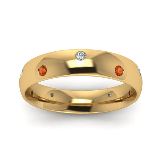 classic-dome-diamond-comfort-fit-wedding-ring-for-men-with-orange-sapphire-in-14k-yellow-gold-fd1092bgsaor-nl-yg