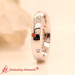 Load image into Gallery viewer, classic-dome-diamond-comfort-fit-wedding-ring-for-men-with-orange-sapphire-in-14k-white-gold-fd1092-fancy2-nl-wg
