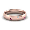 Load image into Gallery viewer, classic-dome-diamond-comfort-fit-wedding-ring-for-men-with-pink-sapphire-in-14k-rose-gold-fd1092bgsadrpi-nl-rg