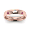 Load image into Gallery viewer, classic-dome-diamond-comfort-fit-wedding-ring-for-men-with-pink-sapphire-in-14k-rose-gold-fd1092bgsadrpi-nl-rg