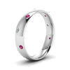 Load image into Gallery viewer, classic-dome-diamond-comfort-fit-wedding-ring-for-men-with-pink-sapphire-in-14k-white-gold-fd1092bgsadrpi-nl-wg