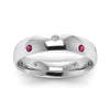 Load image into Gallery viewer, classic-dome-diamond-comfort-fit-wedding-ring-for-men-with-pink-sapphire-in-14k-white-gold-fd1092bgsadrpi-nl-wg