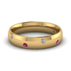 Load image into Gallery viewer, classic-dome-diamond-comfort-fit-wedding-ring-for-men-with-pink-sapphire-in-14k-yellow-gold-fd1092bgsadrpi-nl-yg
