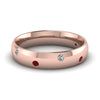 Load image into Gallery viewer, classic-dome-diamond-comfort-fit-wedding-ring-for-men-with-ruby-in-14k-rose-gold-fd1092bgrudr-nl-rg