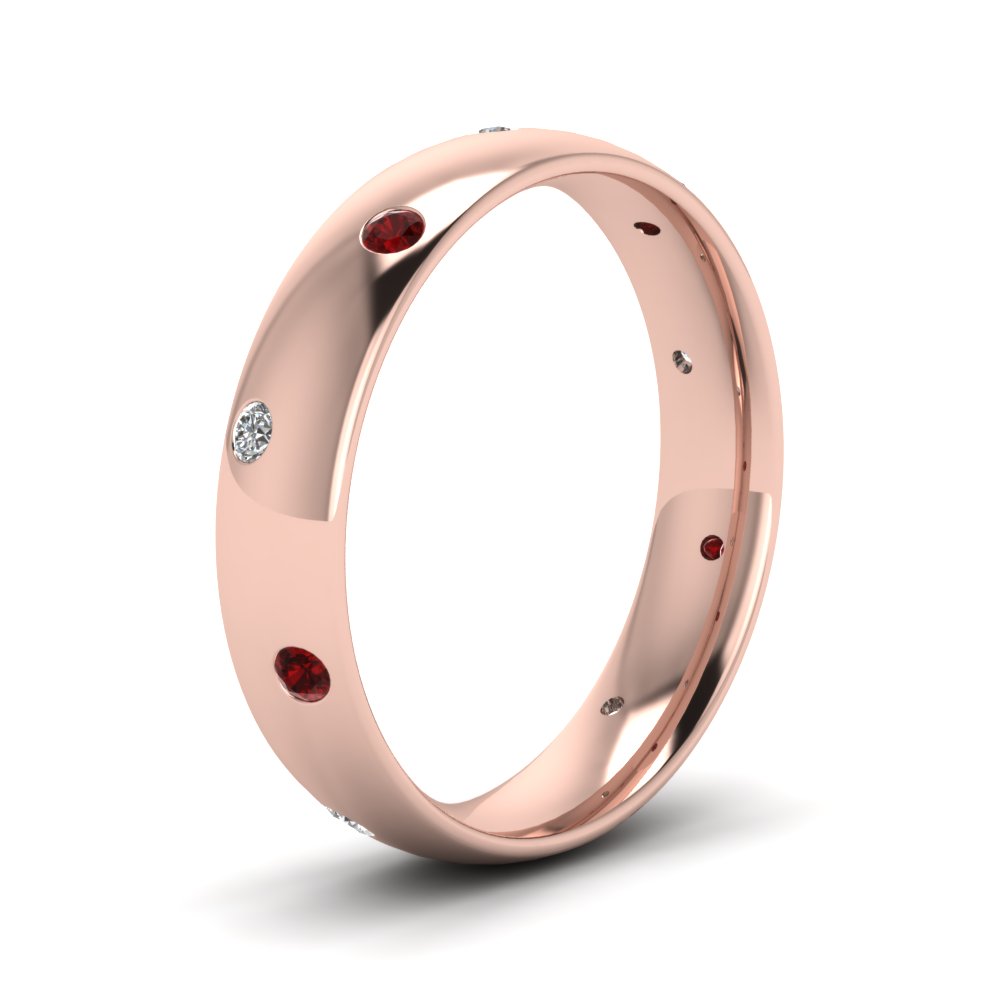 classic-dome-diamond-comfort-fit-wedding-ring-for-men-with-ruby-in-14k-rose-gold-fd1092bgrudr-nl-rg