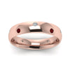 Load image into Gallery viewer, classic-dome-diamond-comfort-fit-wedding-ring-for-men-with-ruby-in-14k-rose-gold-fd1092bgrudr-nl-rg