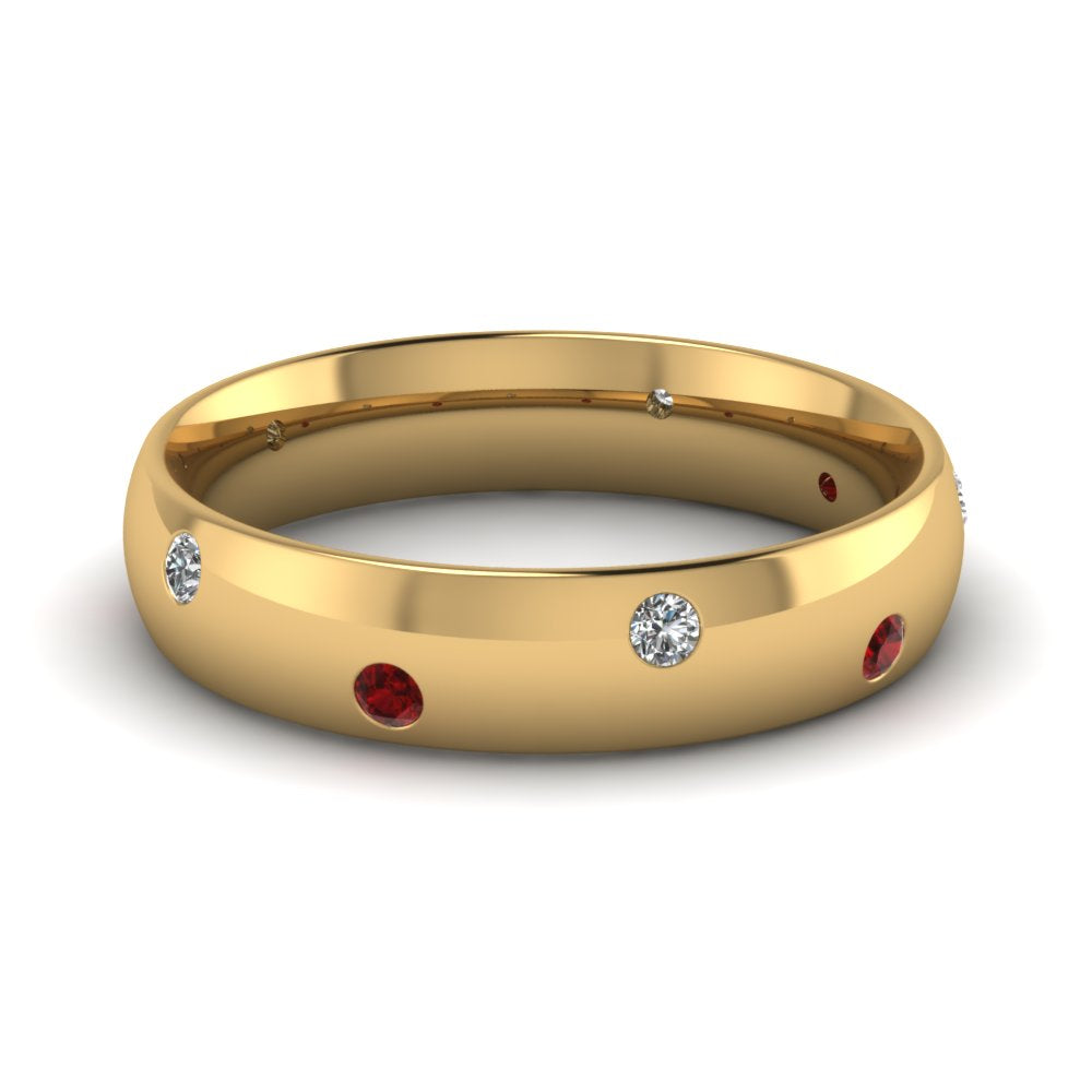 classic-dome-diamond-comfort-fit-wedding-ring-for-men-with-ruby-in-14k-yellow-gold-fd1092bgrudr-nl-yg