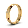 Load image into Gallery viewer, classic-dome-diamond-comfort-fit-wedding-ring-for-men-with-ruby-in-14k-yellow-gold-fd1092bgrudr-nl-yg