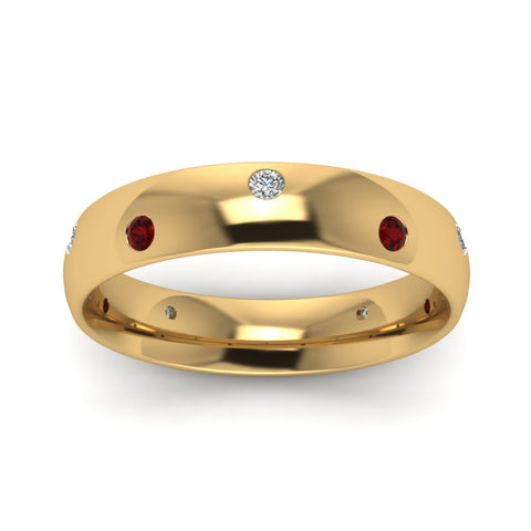 classic-dome-diamond-comfort-fit-wedding-ring-for-men-with-ruby-in-14k-yellow-gold-fd1092bgrudr-nl-yg
