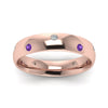 Load image into Gallery viewer, classic-dome-diamond-comfort-fit-wedding-ring-for-men-with-violac-topaz-in-14k-rose-gold-fd1092bgvito-nl-rg