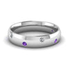 Load image into Gallery viewer, classic-dome-diamond-comfort-fit-wedding-ring-for-men-with-violac-topaz-in-14k-white-gold-fd1092bgvito-nl-wg