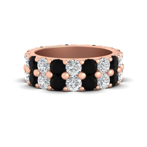 classic-dual-row-diamond-eternity-ring-with-black-diamond-in-rose-gold-FD11378BGBLACK-3.80CT-NL-RG