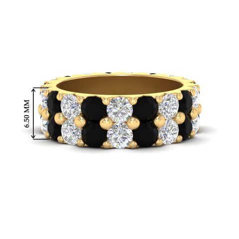 classic-dual-row-diamond-eternity-ring-with-black-diamond-in-yellow-gold-FD11378BGBLACK-3.80CT-NL-YG