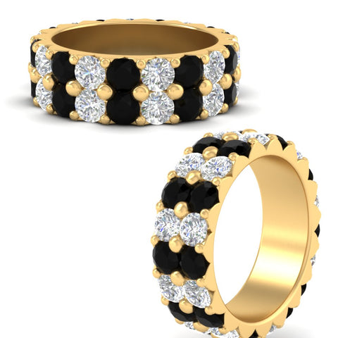 classic-dual-row-diamond-eternity-ring-with-black-diamond-in-yellow-gold-FD11378BGBLACK-3.80CT-NL-YG