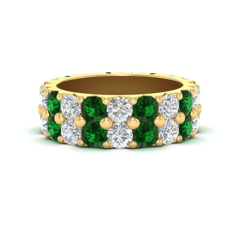 classic-dual-row-diamond-eternity-ring-with-emerald-in-yellow-gold-FD11378BGEMGR-3.80CT-NL-YG