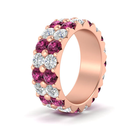 classic-dual-row-diamond-eternity-ring-with-pink-sapphire-in-rose-gold-FD11378BGSADRPI-3.80CT-NL-RG