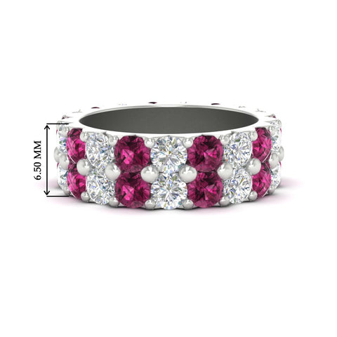 classic-dual-row-diamond-eternity-ring-with-pink-sapphire-in-white-gold-FD11378BGSADRPI-3.80CT-NL-WG