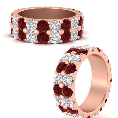 classic-dual-row-diamond-eternity-ring-with-ruby-in-rose-gold-FD11378BGRUDR-3.80CT-NL-RG