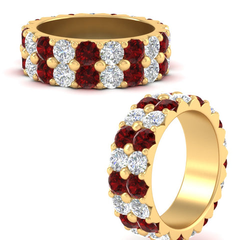 classic-dual-row-diamond-eternity-ring-with-ruby-in-yellow-gold-FD11378BGRUDR-3.80CT-NL-YG