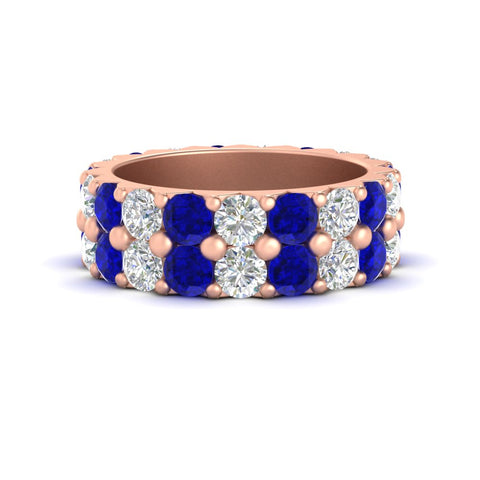 classic-dual-row-diamond-eternity-ring-with-sapphire-in-rose-gold-FD11378BGSABL-3.80CT-NL-RG