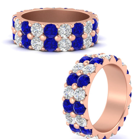classic-dual-row-diamond-eternity-ring-with-sapphire-in-rose-gold-FD11378BGSABL-3.80CT-NL-RG