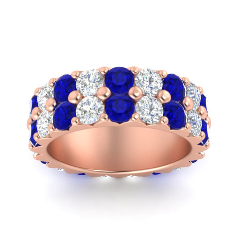 classic-dual-row-diamond-eternity-ring-with-sapphire-in-rose-gold-FD11378BGSABL-3.80CT-NL-RG