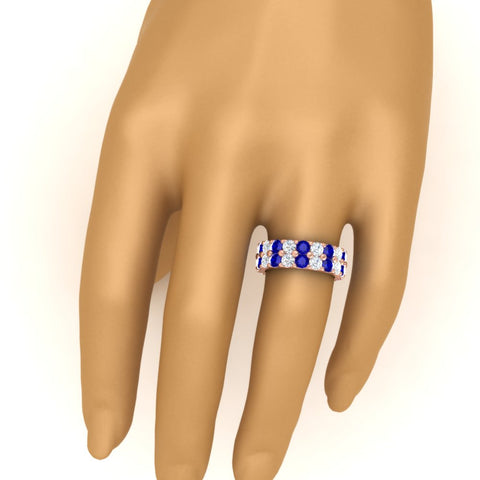 classic-dual-row-diamond-eternity-ring-with-sapphire-in-rose-gold-FD11378BGSABL-3.80CT-NL-RG