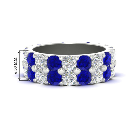 classic-dual-row-diamond-eternity-ring-with-sapphire-in-white-gold-FD11378BGSABL-3.80CT-NL-WG