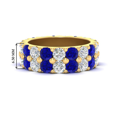 classic-dual-row-diamond-eternity-ring-with-sapphire-in-yellow-gold-FD11378BGSABL-3.80CT-NL-YG