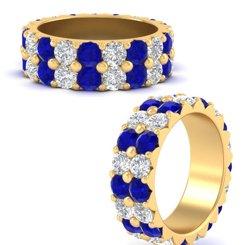 classic-dual-row-diamond-eternity-ring-with-sapphire-in-yellow-gold-FD11378BGSABL-3.80CT-NL-YG