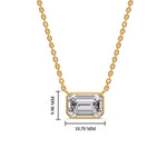 Load image into Gallery viewer, Emerald Diamond Bezel Set Solitaire Pendant
