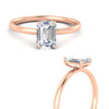 Load image into Gallery viewer, Emerald Cut 4 Prong Classic Solitaire Ring