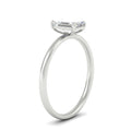 Thumbnail 8 - Emerald Cut 4 Prong Classic Solitaire Ring
