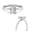Load image into Gallery viewer, Emerald Cut 4 Prong Classic Solitaire Ring