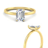 Load image into Gallery viewer, Emerald Cut 4 Prong Classic Solitaire Ring