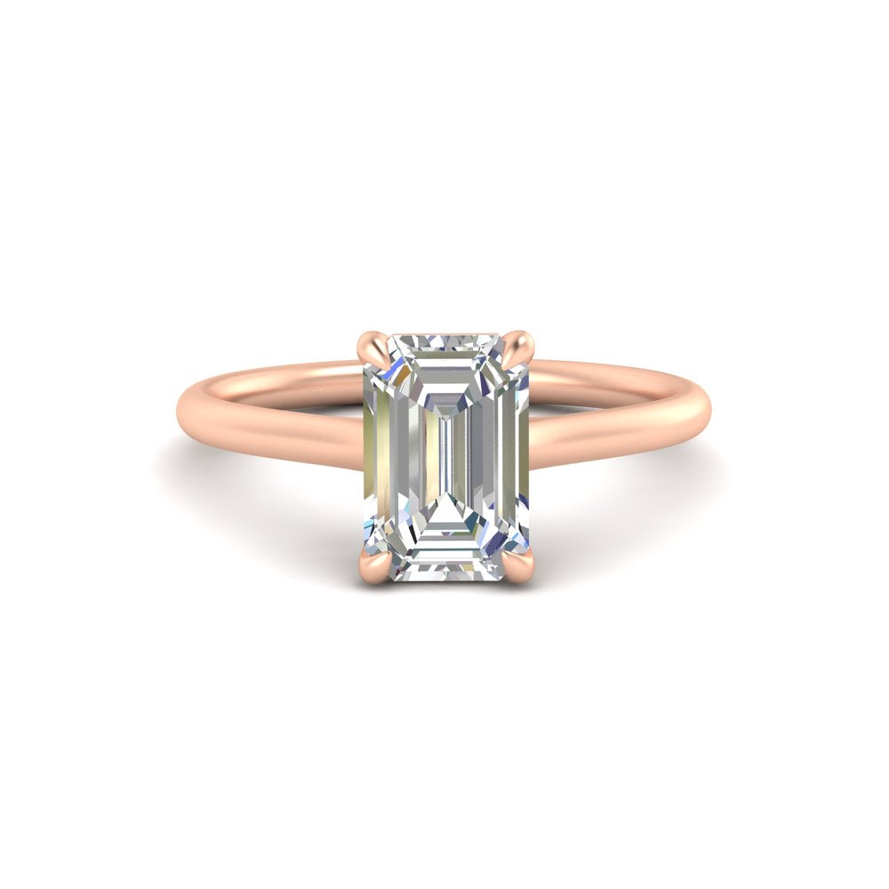Classic Emerald Cut Solitaire Diamond Ring