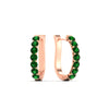 Load image into Gallery viewer, classic-emerald-huggie-hoop-earrings-in-rose-gold-FDEAR11246GEMGR-NL-RG