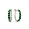 Load image into Gallery viewer, classic-emerald-huggie-hoop-earrings-in-white-gold-FDEAR11246GEMGR-NL-WG