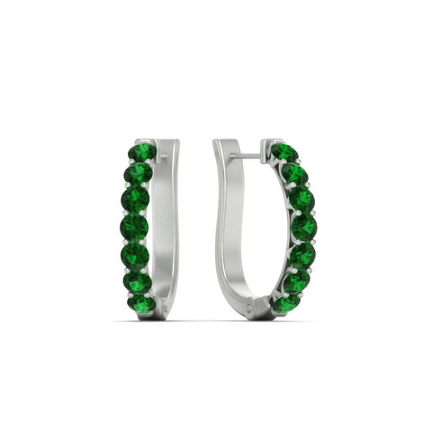 classic-emerald-huggie-hoop-earrings-in-white-gold-FDEAR11246GEMGR-NL-WG