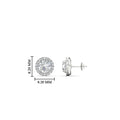 Thumbnail 8 - classic-halo-diamond-stud-earrings-in-white-gold-FDEAR10985ROANGLE1-1.00CT-NL-WG