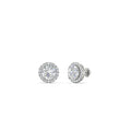 Thumbnail 6 - classic-halo-diamond-stud-earrings-in-white-gold-FDEAR10985ROANGLE1-1.00CT-NL-WG