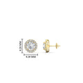 Thumbnail 13 - classic-halo-diamond-stud-earrings-in-yellow-gold-FDEAR10985ROANGLE1-1.00CT-NL-YG