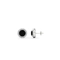 Thumbnail 82 - classic-halo-diamond-stud-earrings-with-black-diamond-in-white-gold-FDEAR10985ROGBLACKANGLE1-1.00CT-NL-WG