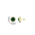 Thumbnail 58 - classic-halo-diamond-stud-earrings-with-emerald-in-yellow-gold-FDEAR10985ROGEMGRANGLE1-1.00CT-NL-YG