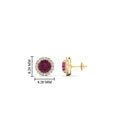 Thumbnail 43 - classic-halo-diamond-stud-earrings-with-pink-sapphire-in-yellow-gold-FDEAR10985ROGSADRPIANGLE1-1.00CT-NL-YG