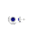 Thumbnail 23 - classic-halo-diamond-stud-earrings-with-sapphire-in-white-gold-FDEAR10985ROGSABLANGLE1-1.00CT-NL-WG