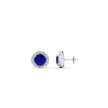 Thumbnail 22 - classic-halo-diamond-stud-earrings-with-sapphire-in-white-gold-FDEAR10985ROGSABLANGLE1-1.00CT-NL-WG
