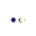Thumbnail 27 - classic-halo-diamond-stud-earrings-with-sapphire-in-yellow-gold-FDEAR10985ROGSABLANGLE1-1.00CT-NL-YG