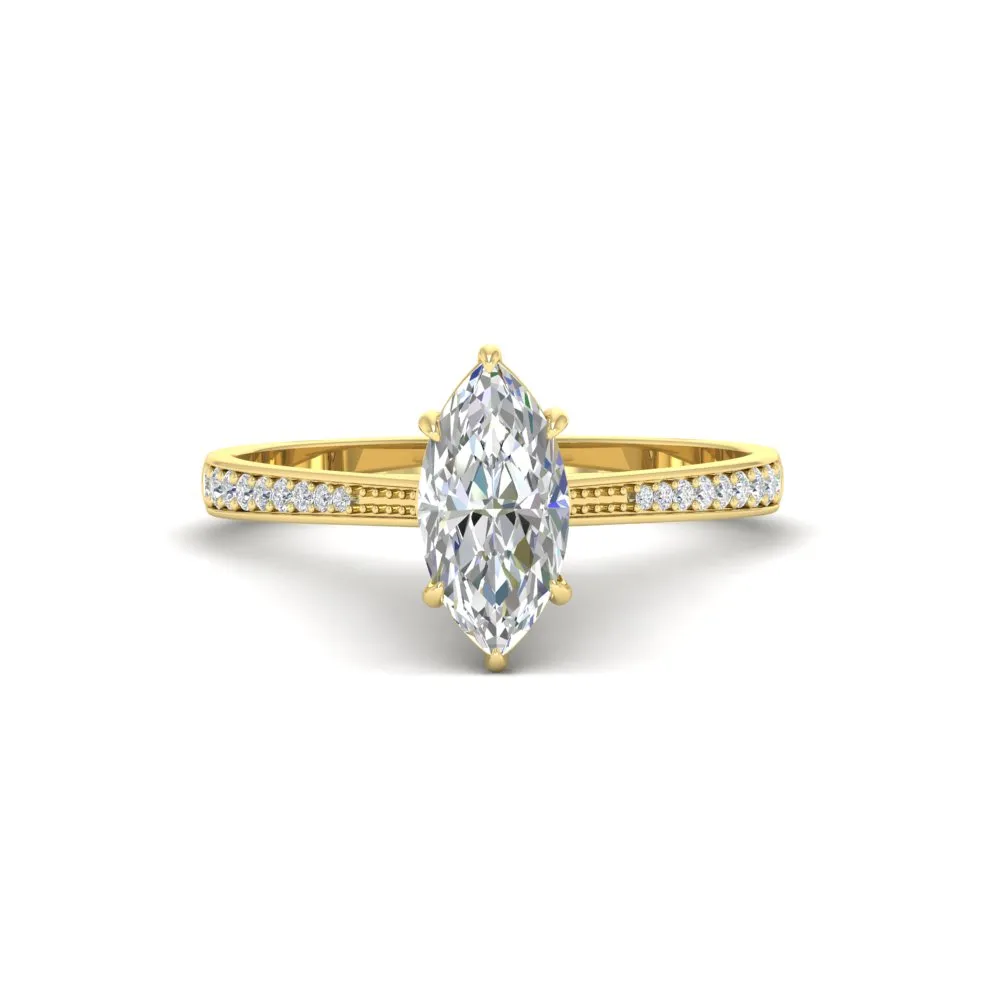 classic-lab-grown-marquise-solitaire-ring-on-pavé-band-in-yellow-gold-FD11145MQR-NL-YG