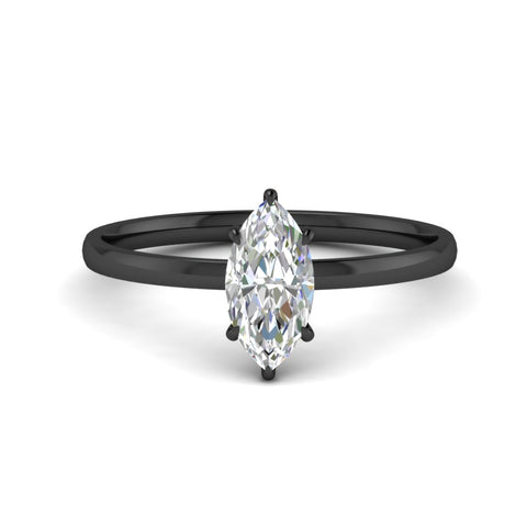 Marquise Shaped 4 Prong Classic Solitaire Ring